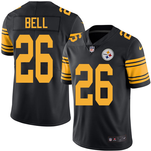 Youth Elite Le'Veon Bell Nike Jersey Black - #26 Rush NFL Pittsburgh Steelers